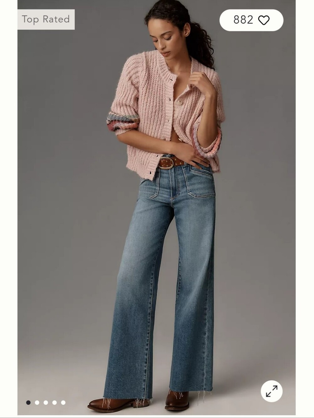 Paige Aneesa Wide Leg Jeans Petite